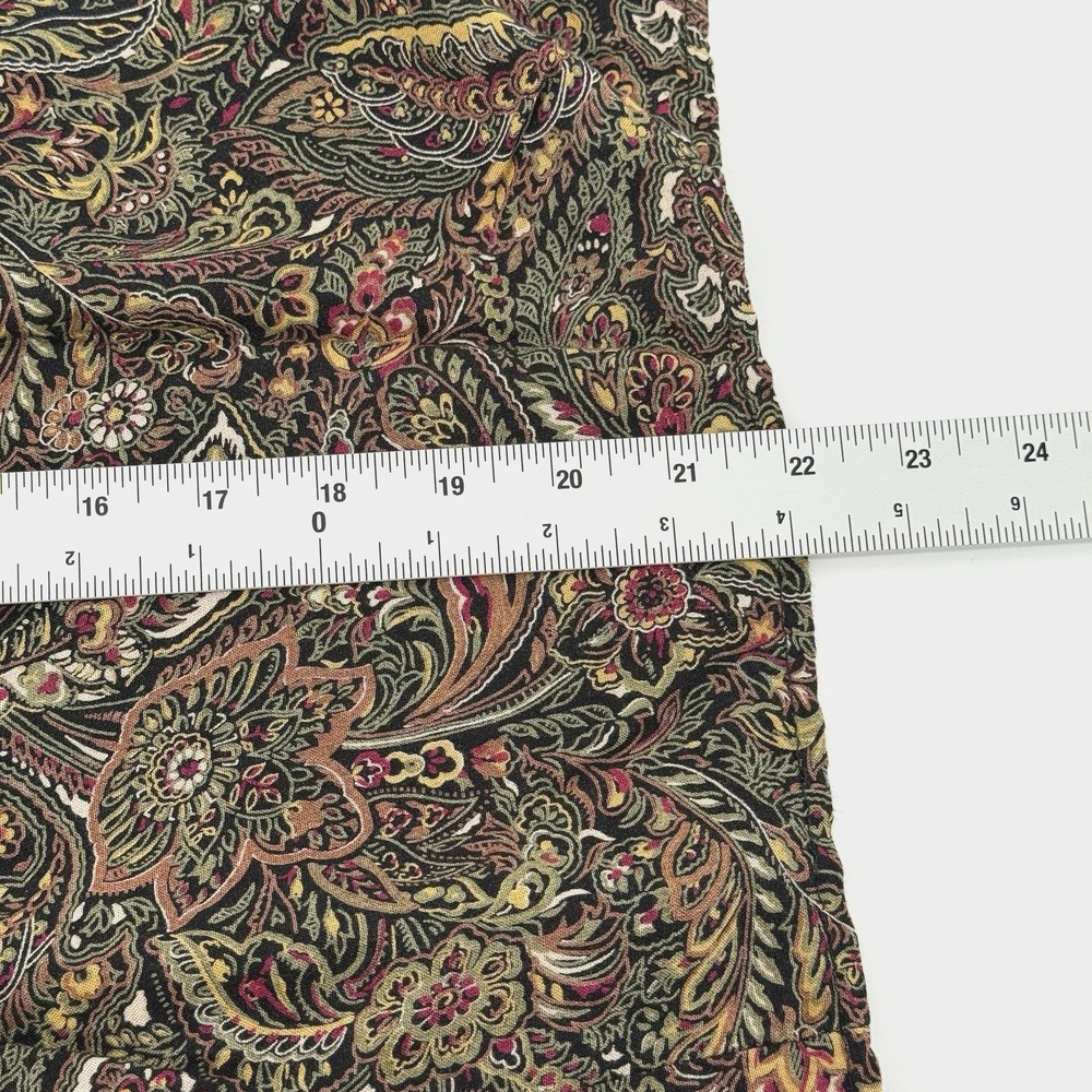 Nell Flowers Women's Size 10 Skirt Multi Midi Paisley Pleated Artsy Boho Gypsy - Picture 8 of 9